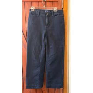 Talbots Simply Flattering Wide Leg Jeans Indigo Blue Denim Petite 6P Dark Wash
